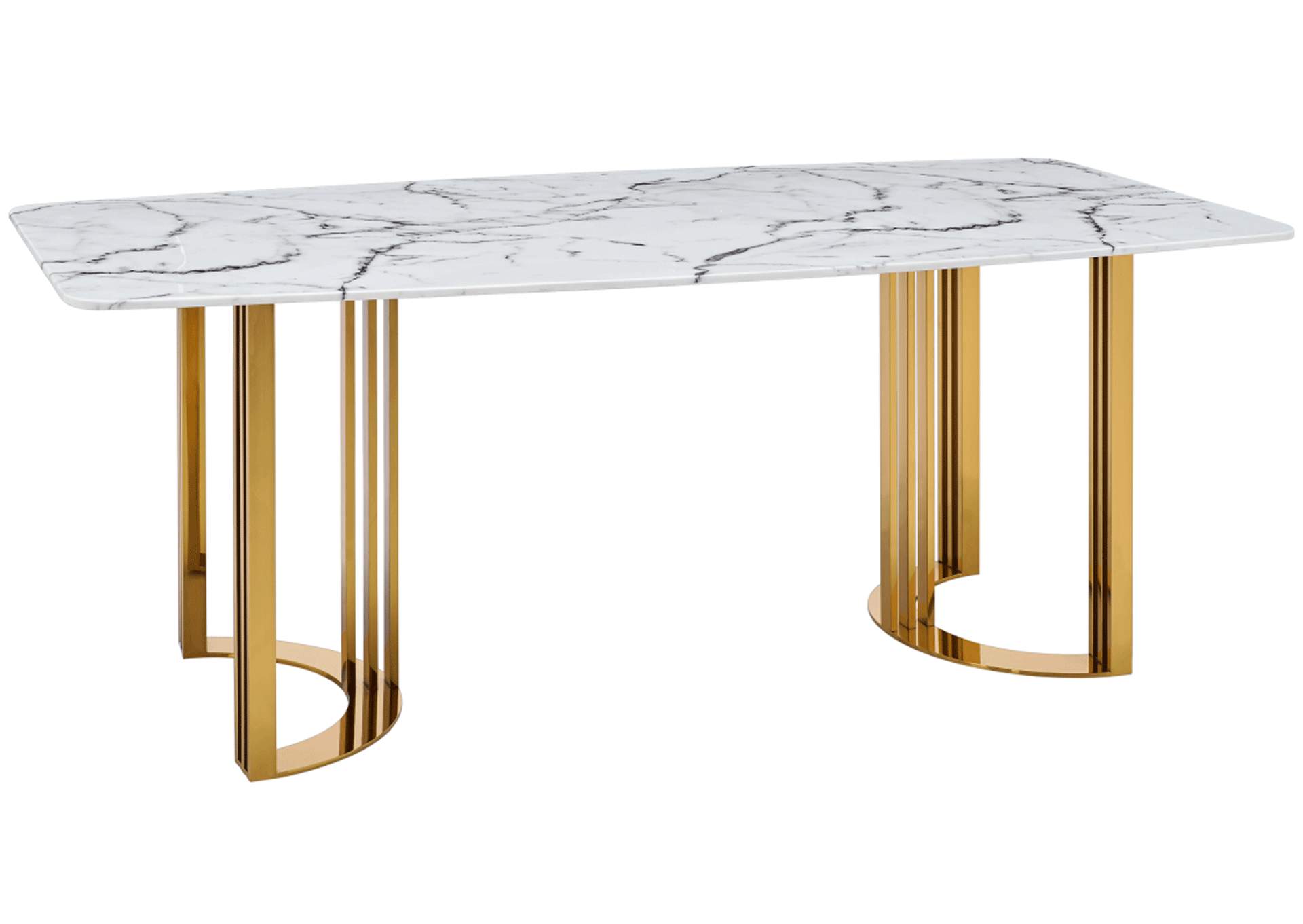 131 Gold Marble Dining Table SET,ESF Wholesale Furniture