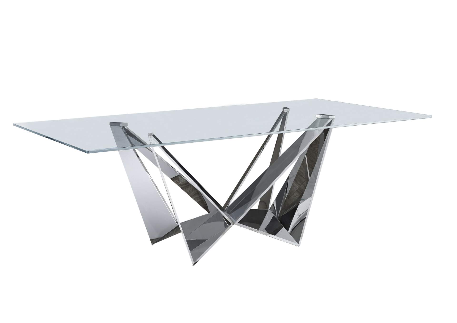 White, Grey/Silver 2061 Table Set,ESF Wholesale Furniture