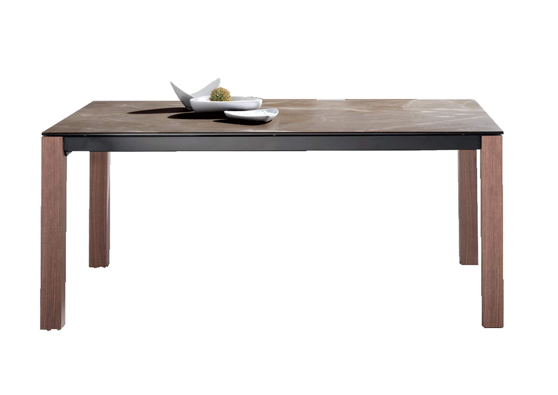 Brown/Wenge/Walnut Iron Dining Table With 2 Extentions,ESF Wholesale Furniture