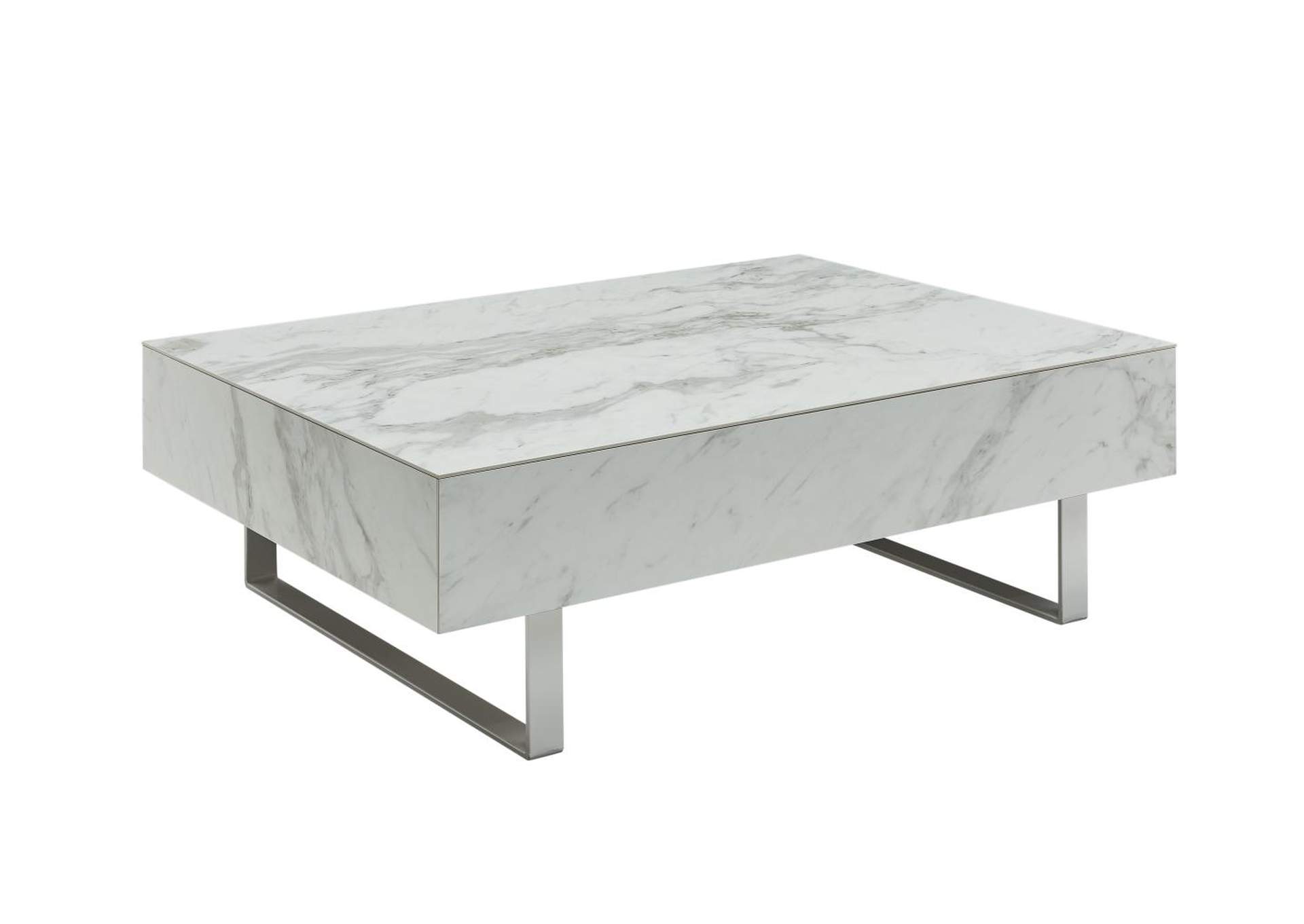 1497 White Marble Coffee Table SET,ESF Wholesale Furniture