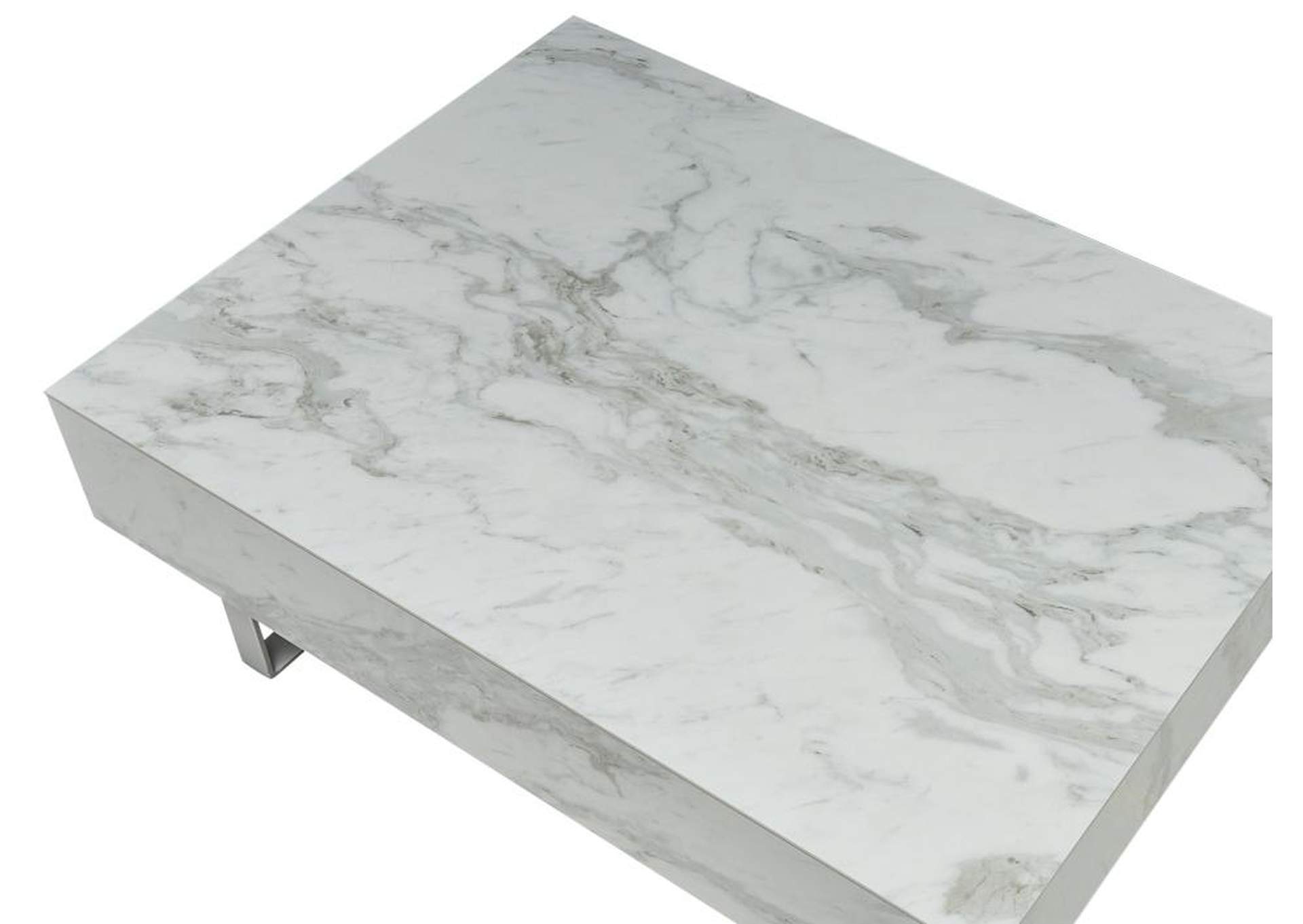 1497 White Marble Coffee Table SET,ESF Wholesale Furniture