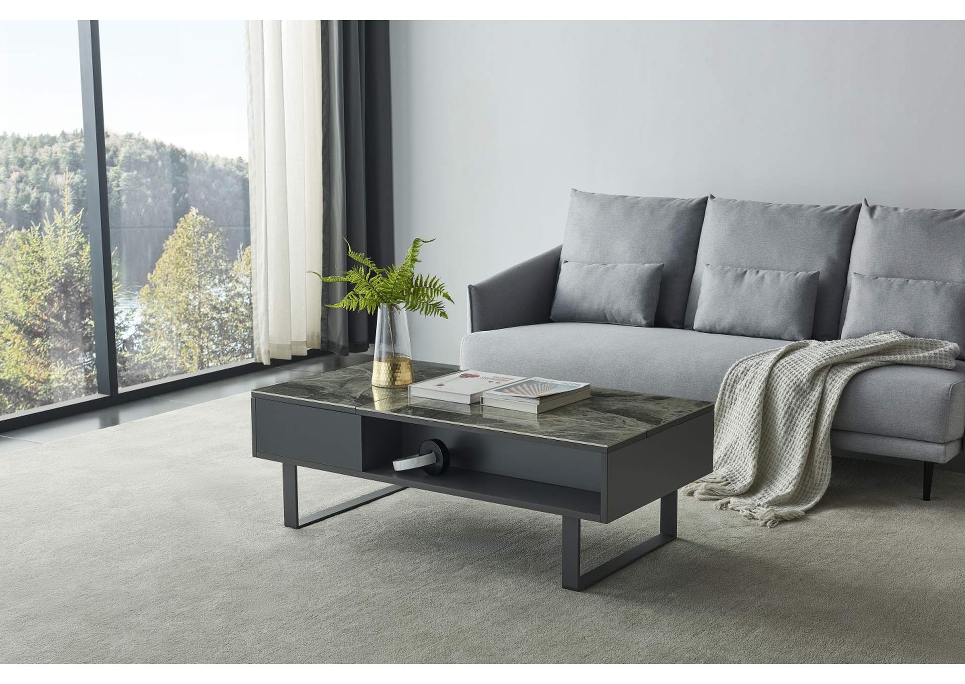 1388 Coffee Table with Storage Grey SET,ESF Wholesale Furniture