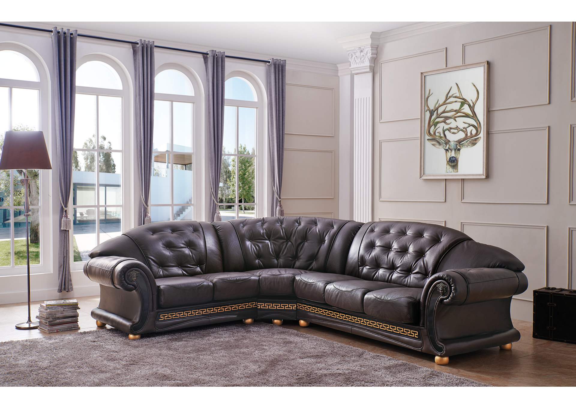 Apolo Sectional Brown SET,ESF Wholesale Furniture