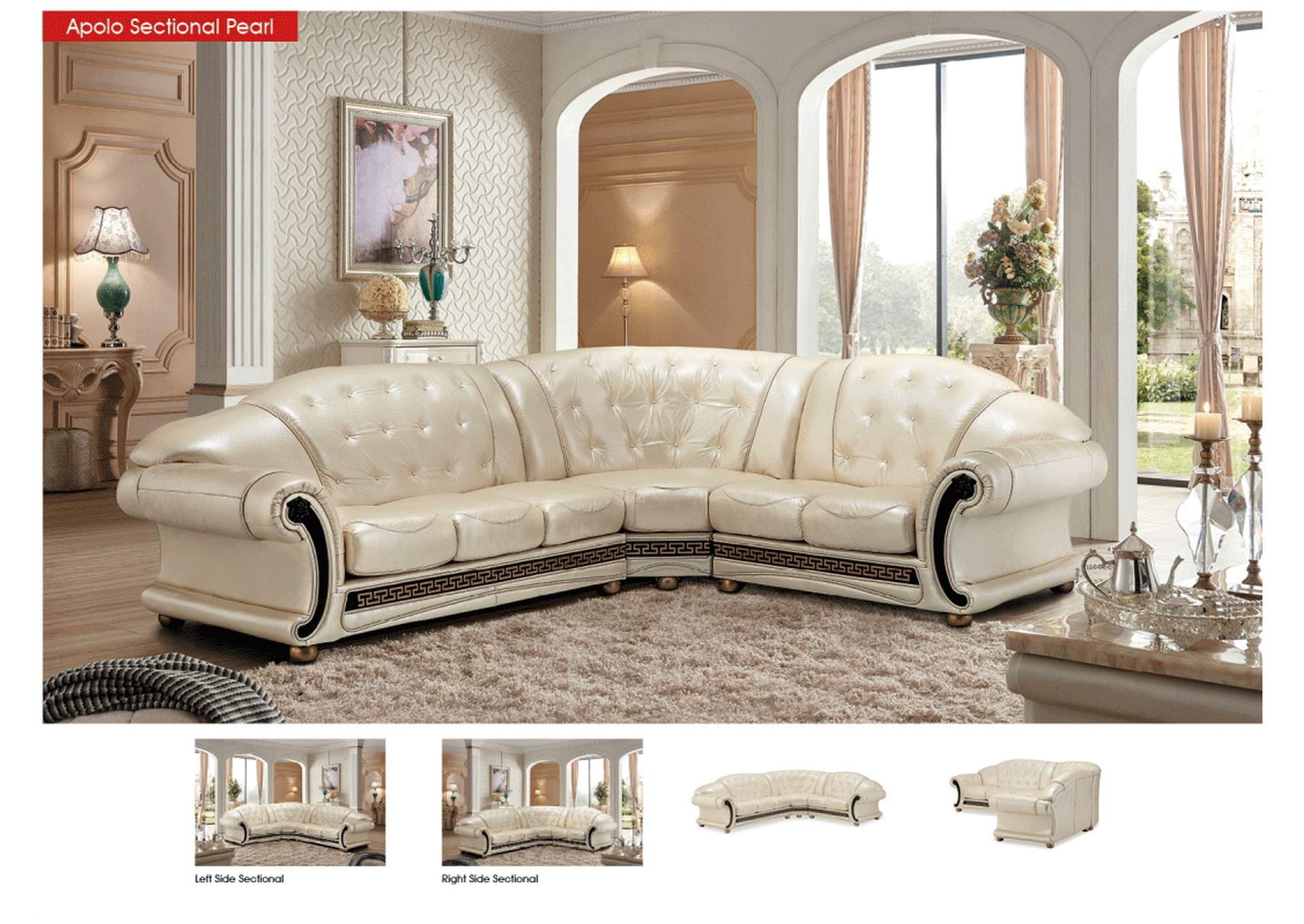 Apolo Sectional Right Facing Pearl,ESF Wholesale Furniture