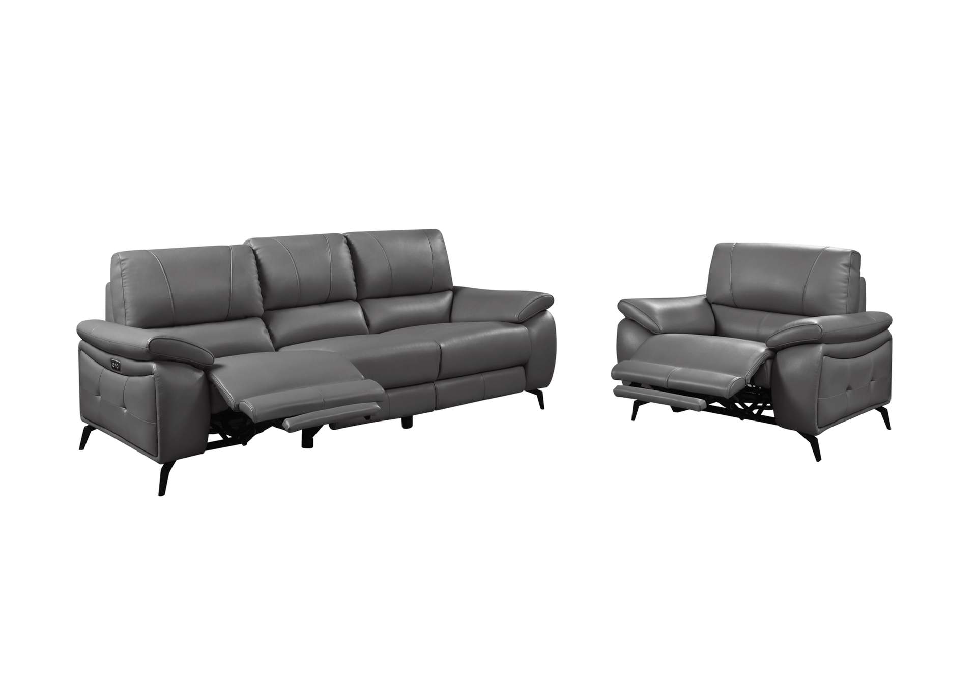 2934 Dark Grey with Electric Recliners SET,ESF Wholesale Furniture