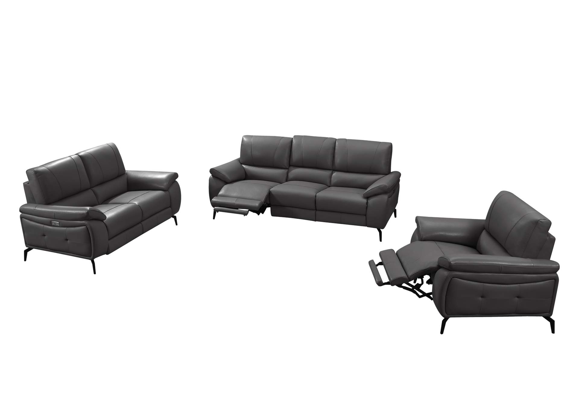 2934 Dark Grey with Electric Recliners SET,ESF Wholesale Furniture