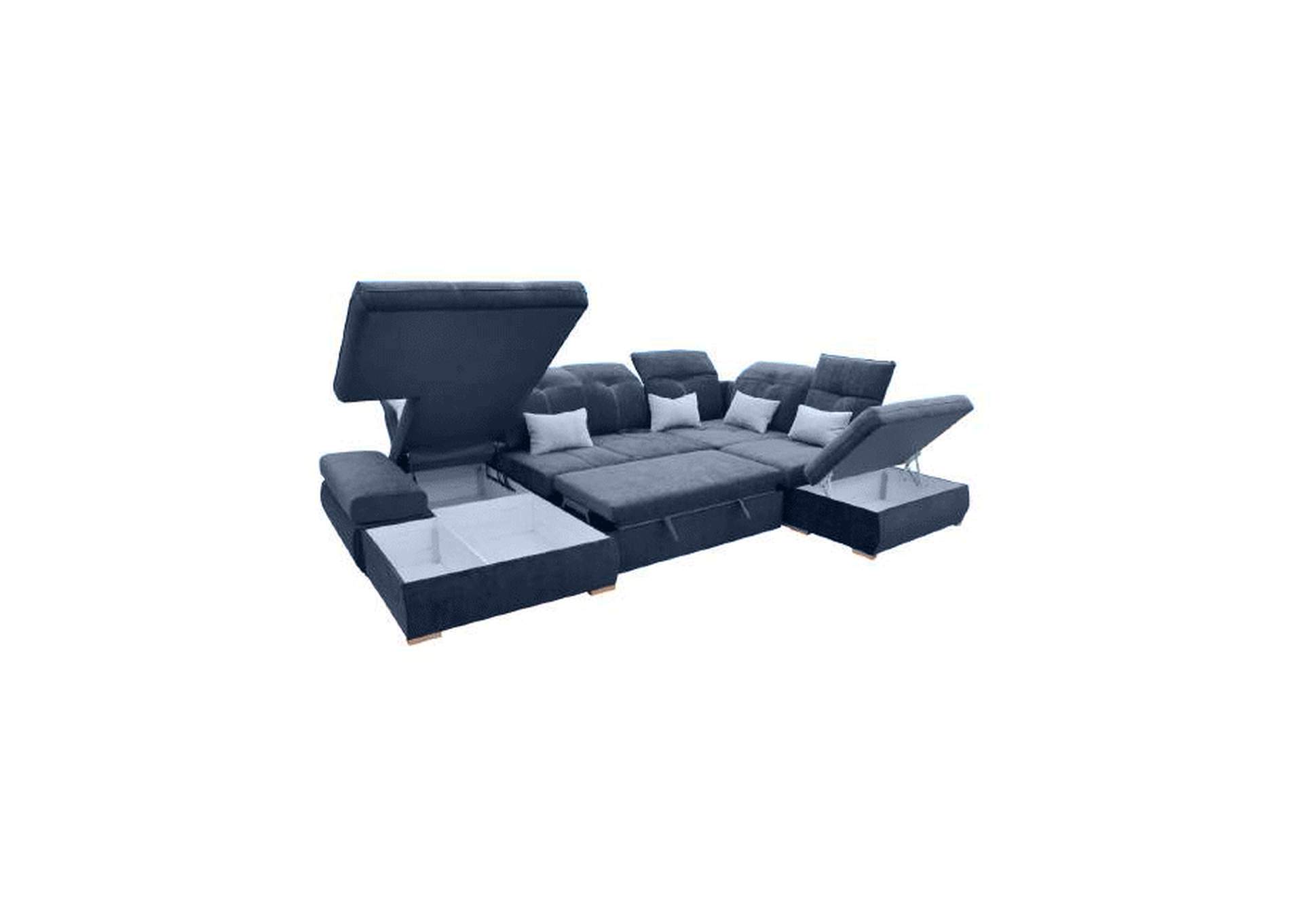 Opera Sectional Left with Bed And Storage SET,ESF Wholesale Furniture