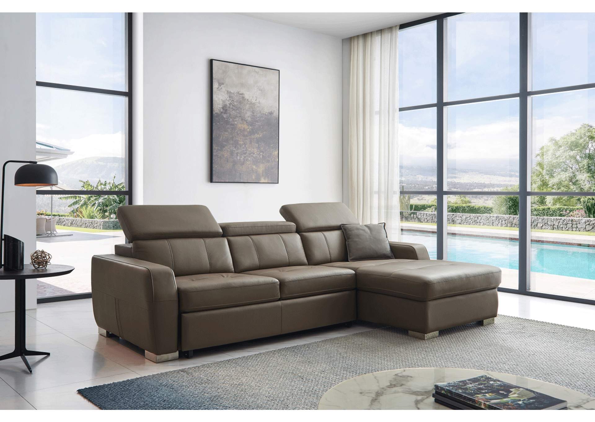 1822 Sectional Right with Bed SET,ESF Wholesale Furniture