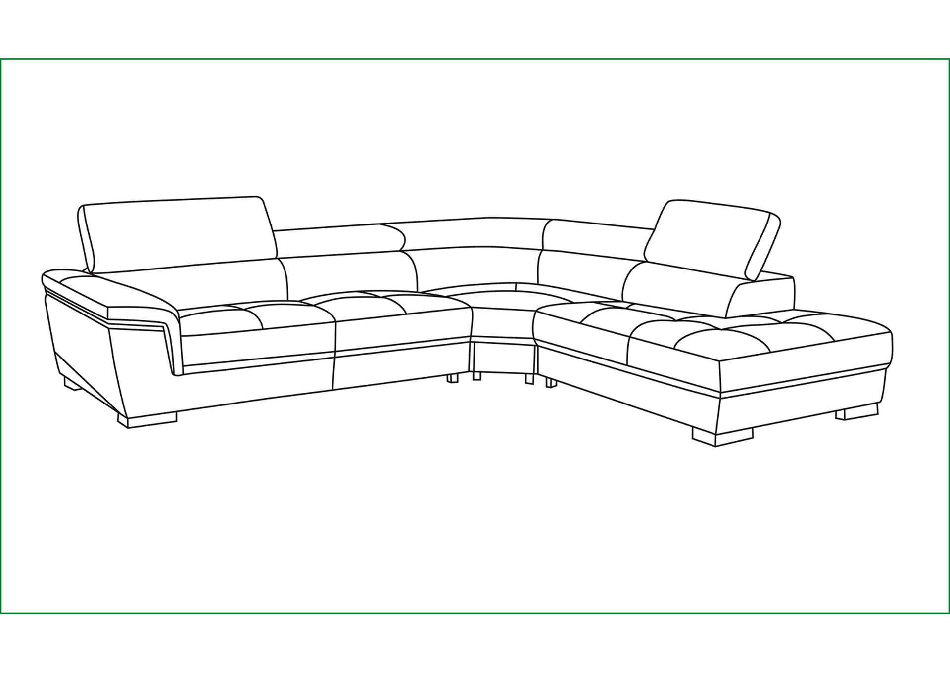 2383 Sectional Right,ESF Wholesale Furniture