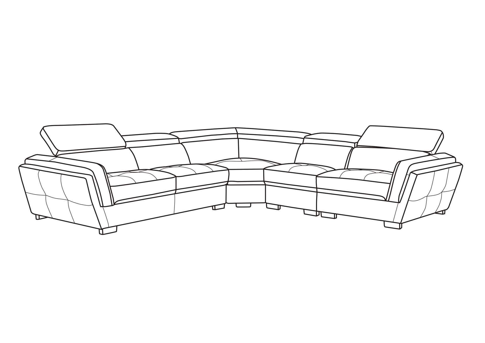 2566 Sectional,ESF Wholesale Furniture