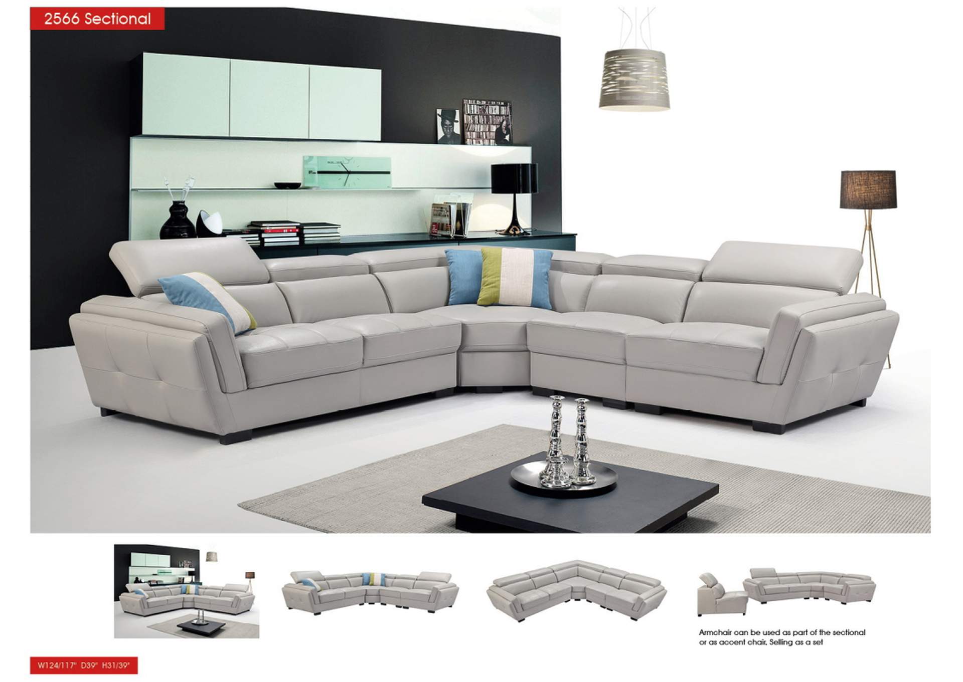 2566 Sectional SET,ESF Wholesale Furniture