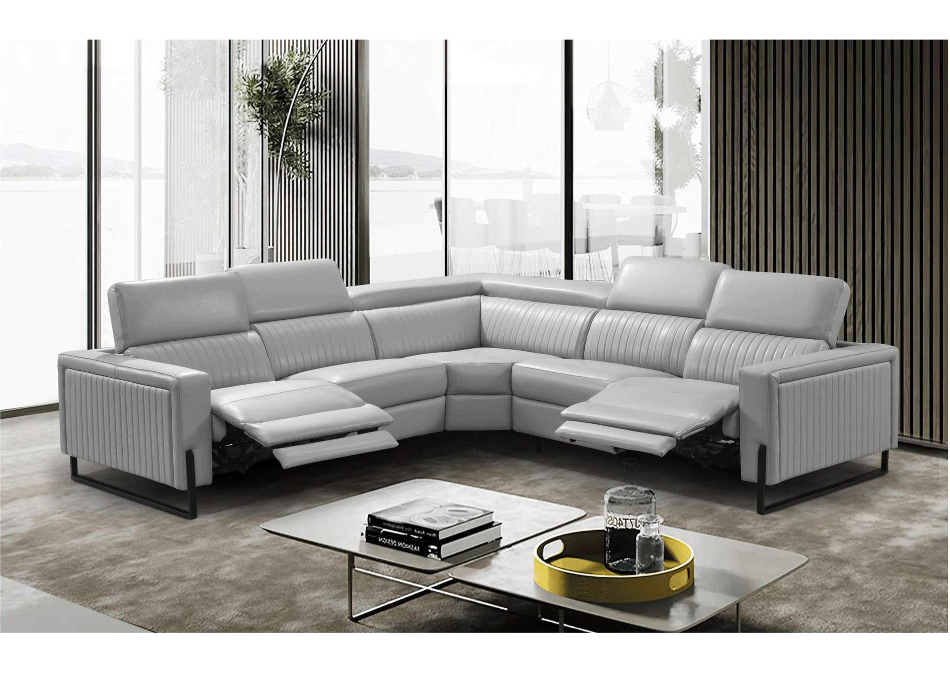 2787 Sectional with Recliners SET,ESF Wholesale Furniture