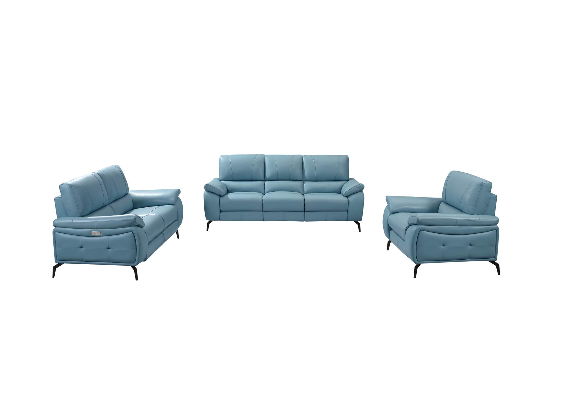 2934 Blue with Electric Recliners SET,ESF Wholesale Furniture