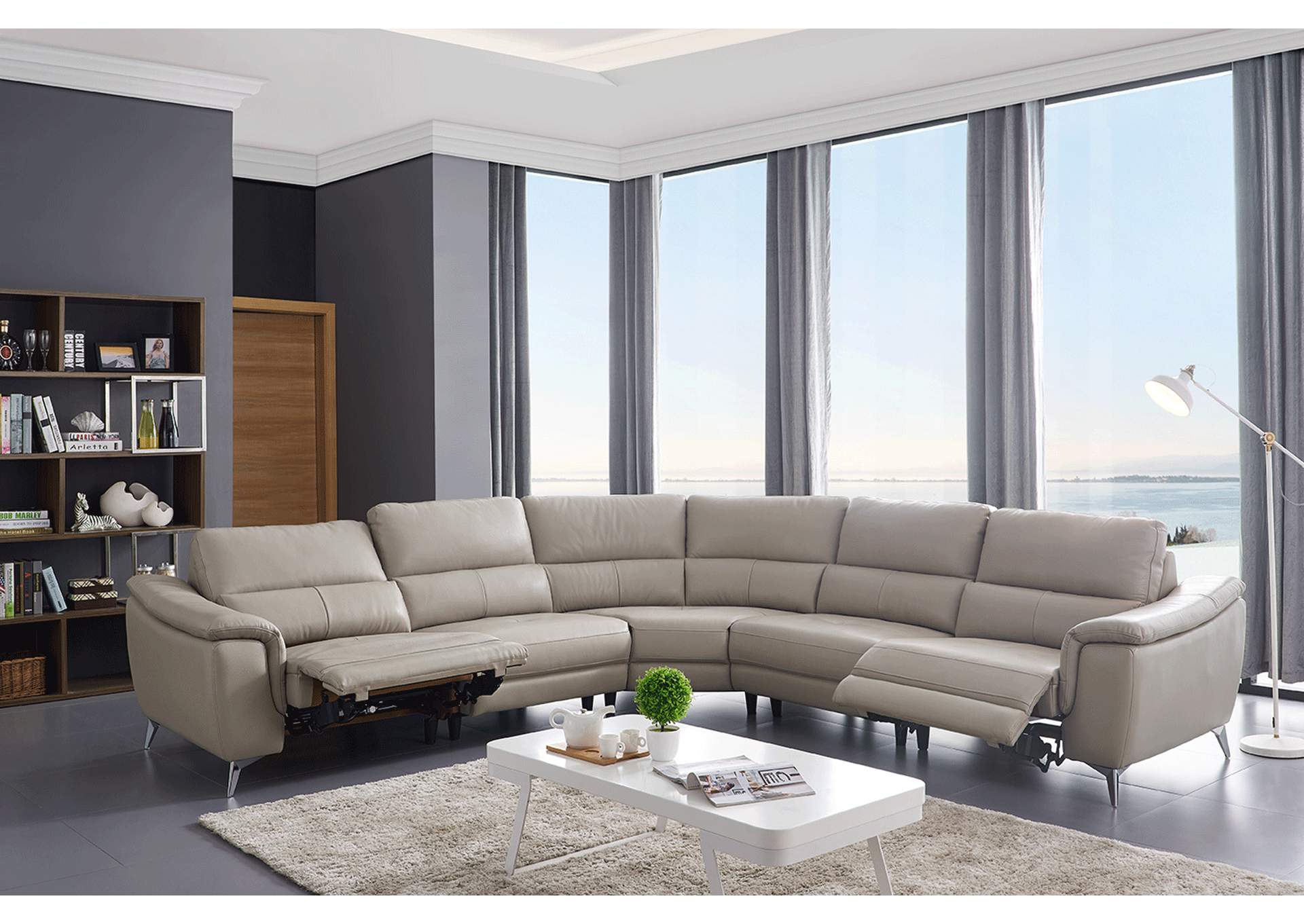 Grey/Silver, Light Beige 951 Sectional,ESF Wholesale Furniture