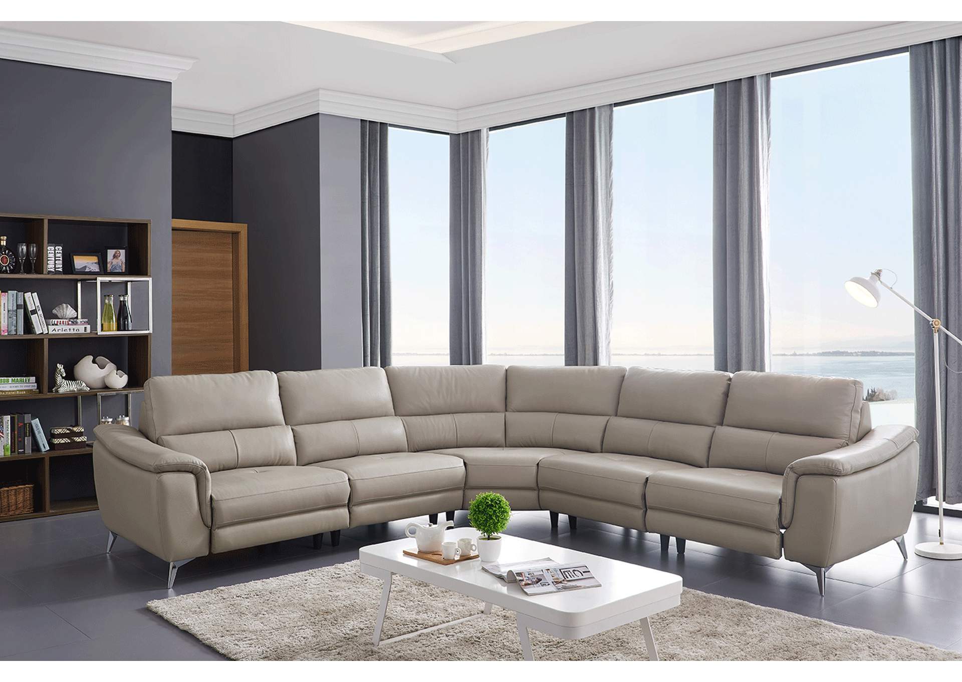 Grey/Silver, Light Beige 951 Sectional,ESF Wholesale Furniture