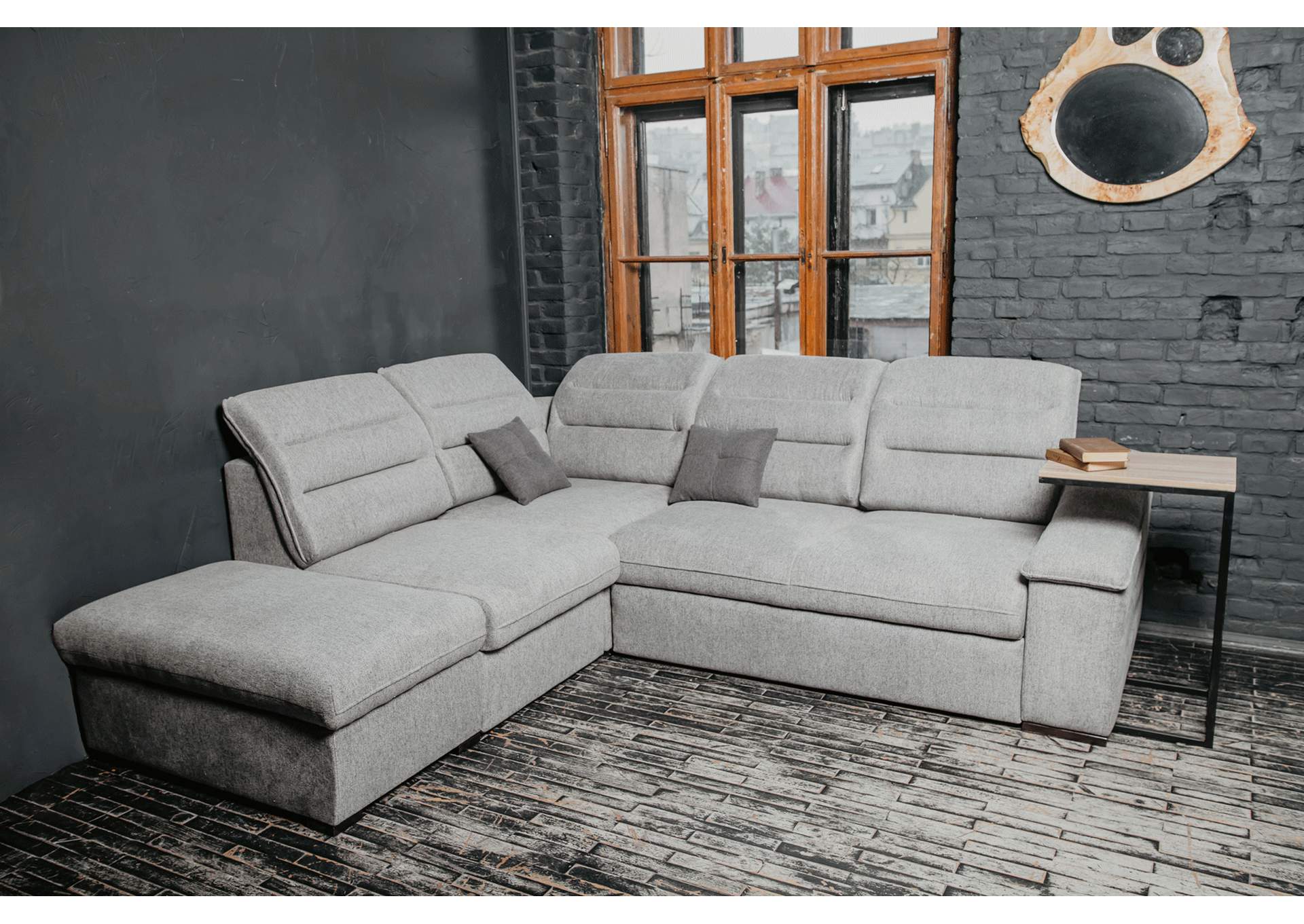 Oliver Sectional Left with Bed and Storage,ESF Wholesale Furniture