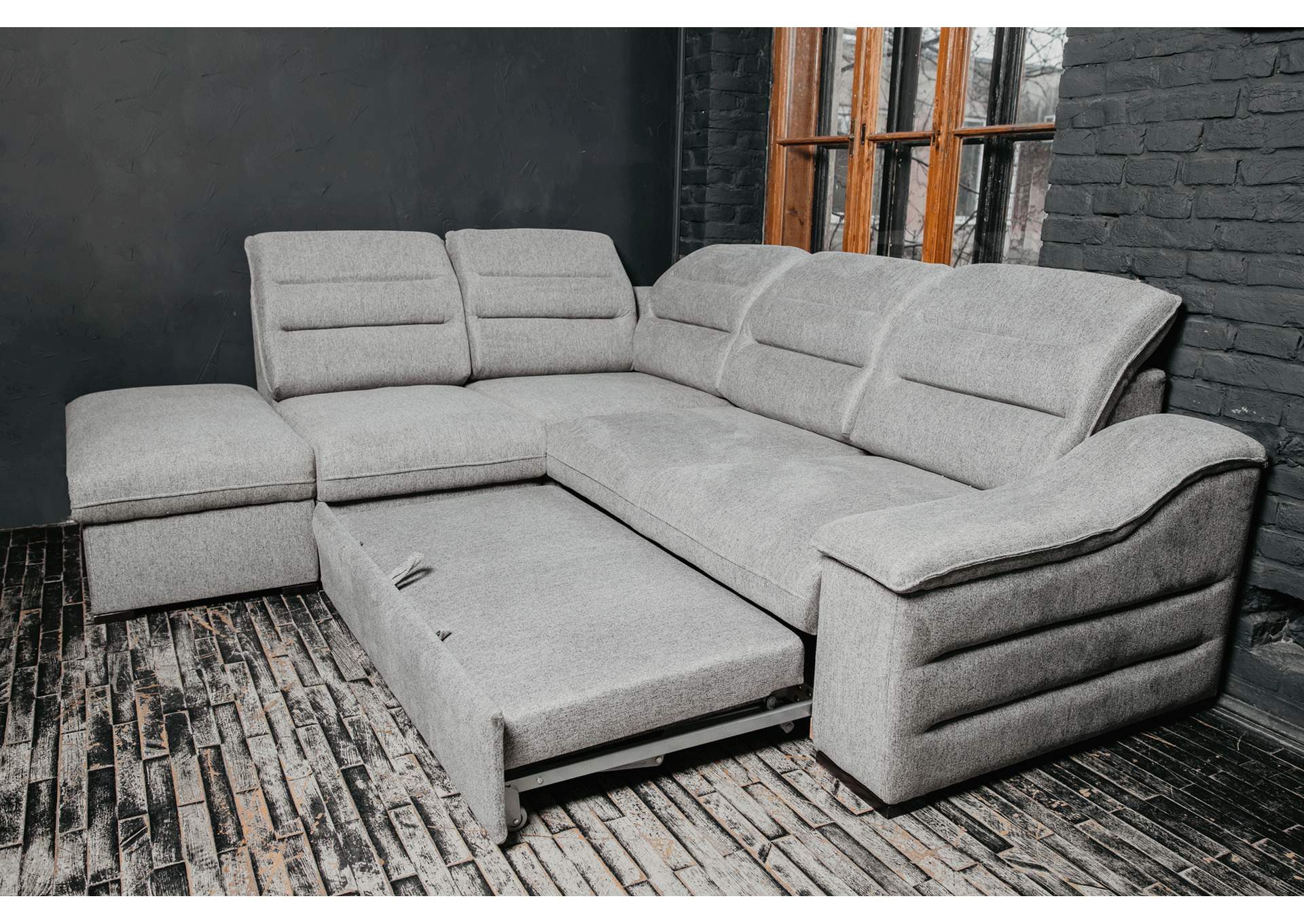 Oliver Sectional Left with Bed and Storage,ESF Wholesale Furniture