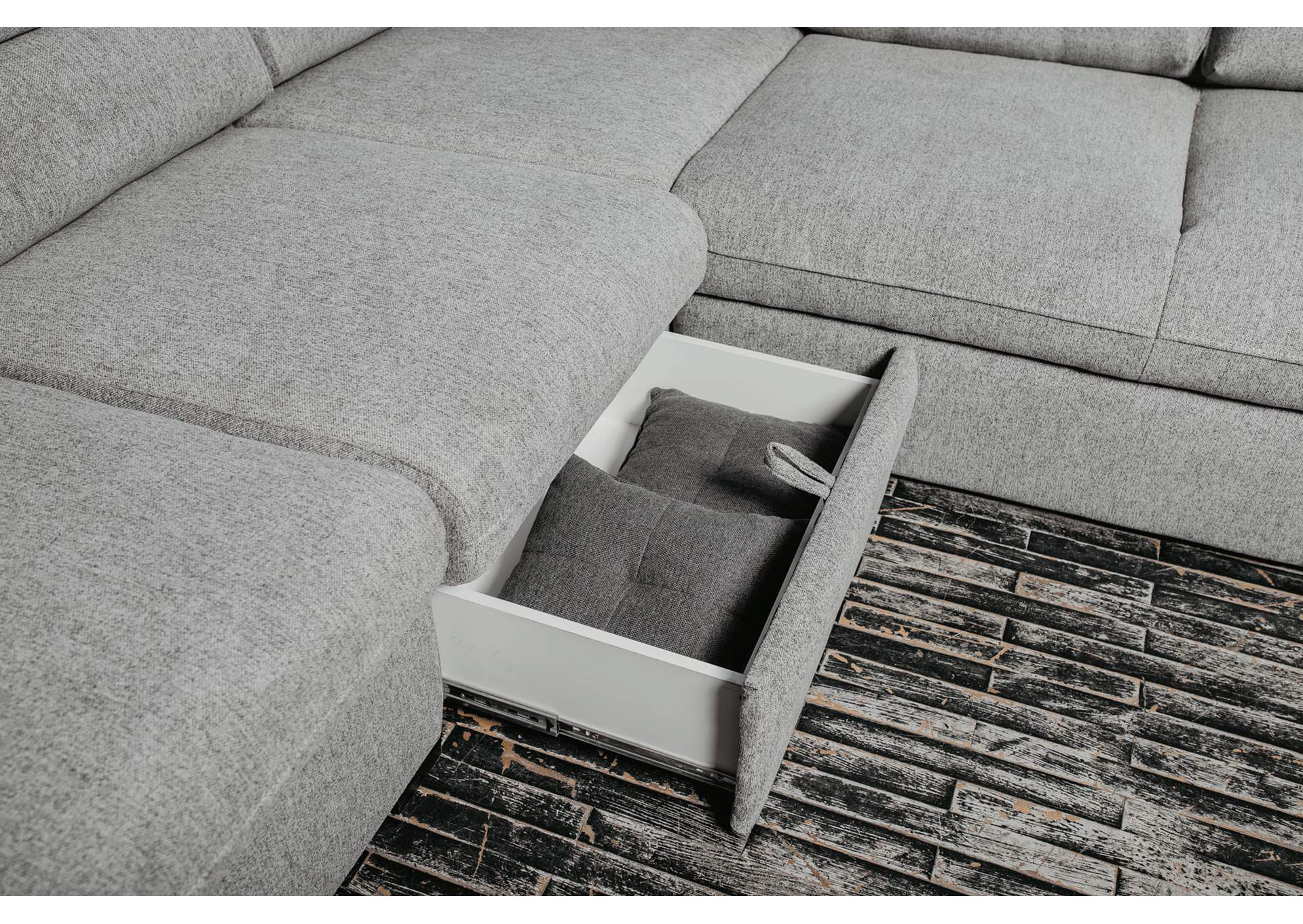 Oliver Sectional Left with Bed and Storage,ESF Wholesale Furniture