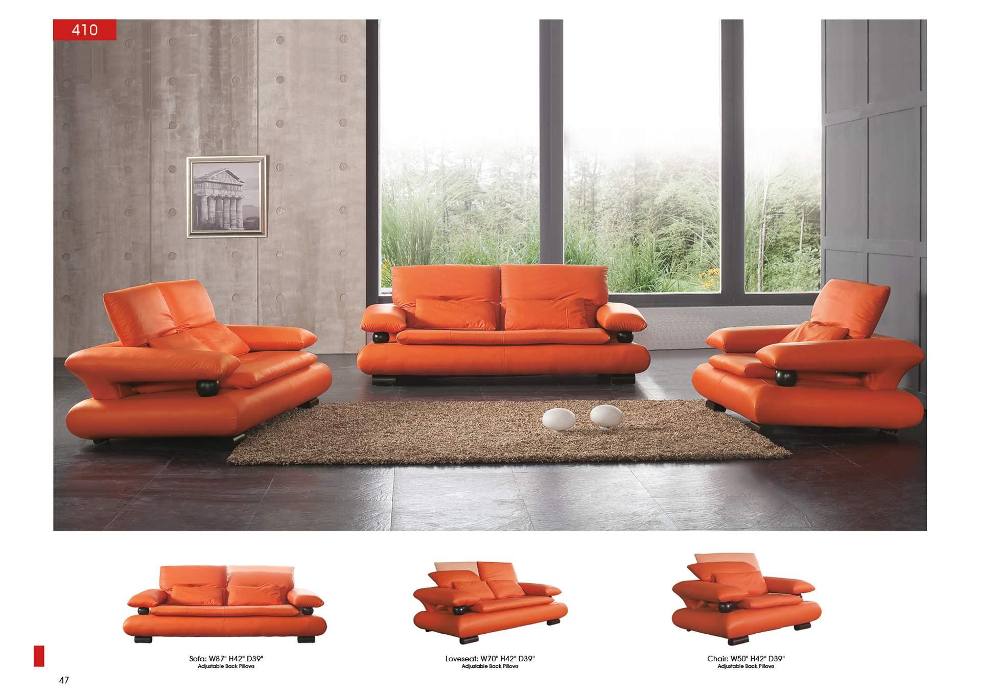 410 1 Chair Orange,ESF Wholesale Furniture