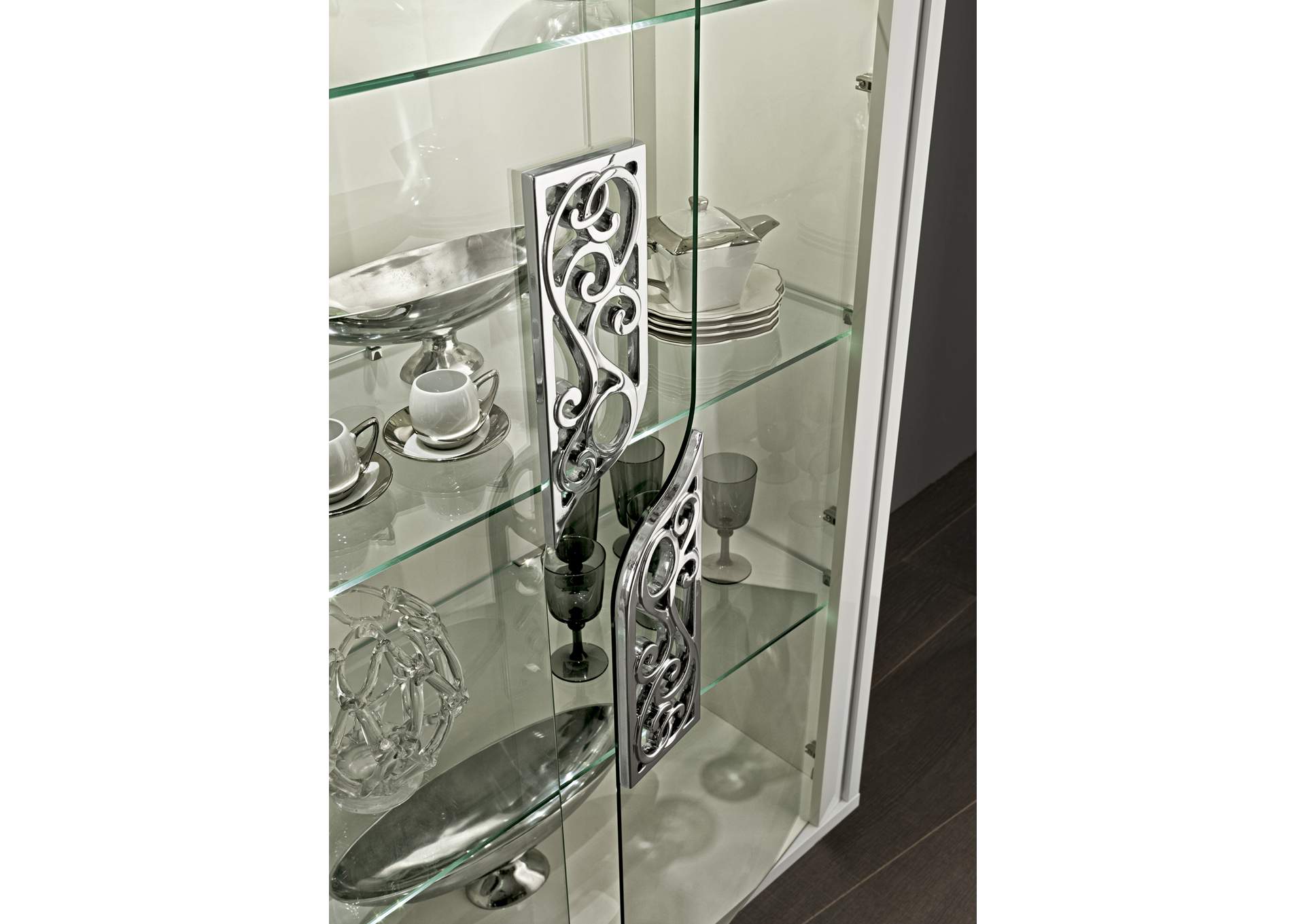 Roma 2-door Curio White,ESF Wholesale Furniture