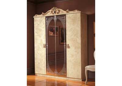 Image for Barocco Ivory 4 Door Wardrobe