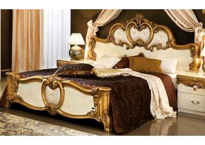 Image for Barocco Ivory - Gold Queen Bed
