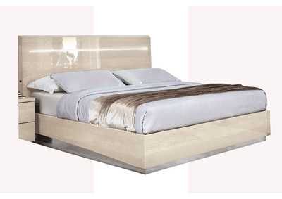 Image for Legno Bed King with Led Ivory Betullia Sabbia
