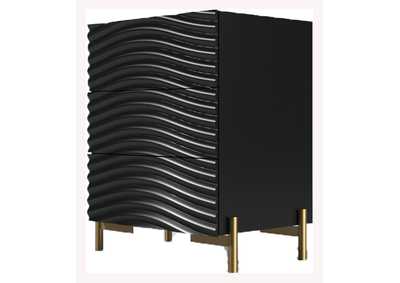 Image for Wave Nightstand Dark Grey