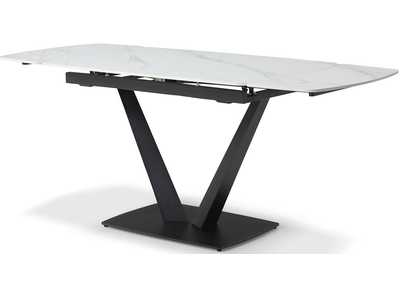 Image for 109 Dining Table with Extension White Ceramic