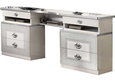 Aida Withe with Silver Vanity Dresser
