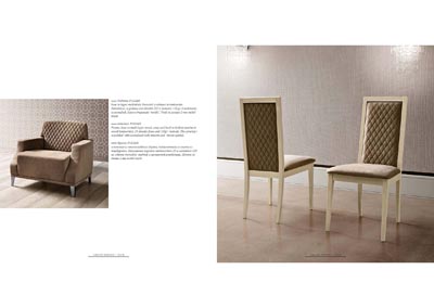 Image for Ambra Beige & Black Side Dining Chair [Set of 2]