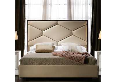 Image for Grey/Silver, Light Beige Martina Bed Queen W/Storage