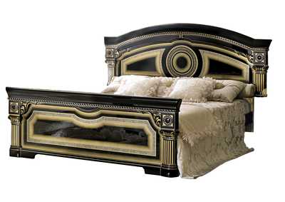Image for Aida Bed Black with Gold SET