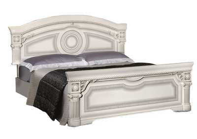 Image for Aida Bed White with Silver SET