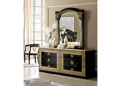 Image for Black, Yellow/Gold Aida Vanity Dresser Black/Gold