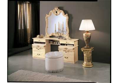 Image for Yellow/Gold, Light Beige Barocco Vanity Dresser Ivory