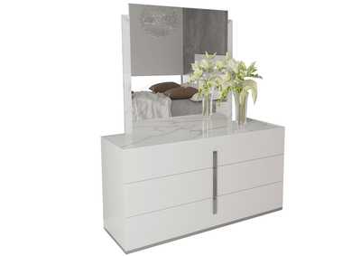 Image for White, Grey/Silver Carrara Chest