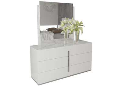 Image for Carrara White Dresser - Mirror SET