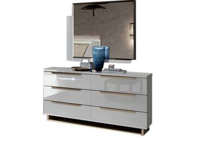 Image for Smart Double Dresser White with Mirror SET