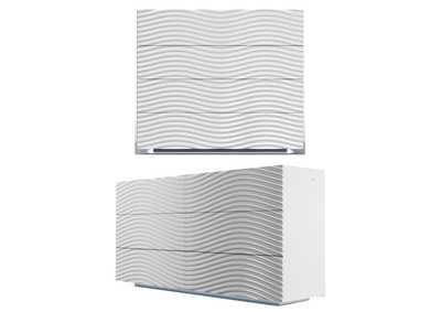 Image for Wave Dresser And Mirror White SET