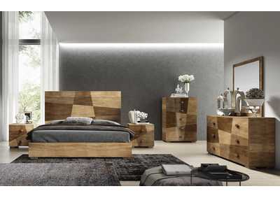 Image for Brown/Wenge/Walnut, Grey/Silver, Light Beige Picasso Queen Bed