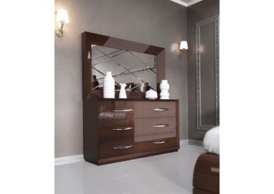 Image for Carmen Beige & Walnut Double Dresser