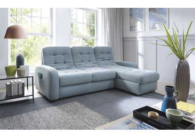 Image for Blue Bloom Sectional W/Bed And Storage