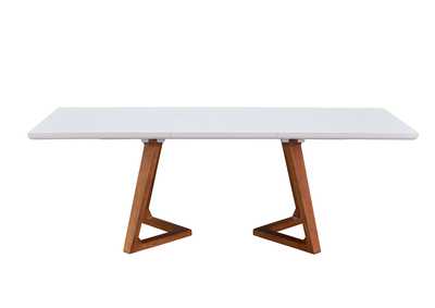 Image for White, Brown/Wenge/Walnut 1692 Dining Table W/23.6" Extension