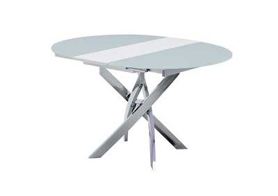 Image for White, Grey/Silver 2303 Table W/Extension