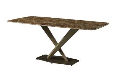 Image for Grey/Silver, Yellow/Gold, Marble  311 Dining Table Fixed