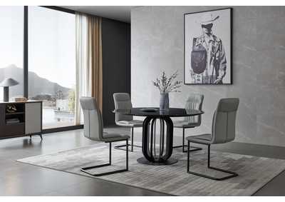 Image for Black, Grey/Silver, Marble  315 Dining Table