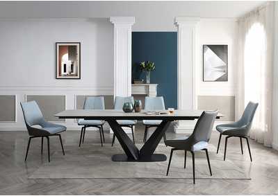 Image for 9189 Table with 1239 Swivel Blue Chairs SET