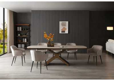 Image for 9368 Table Taupe with 1117 Chairs SET