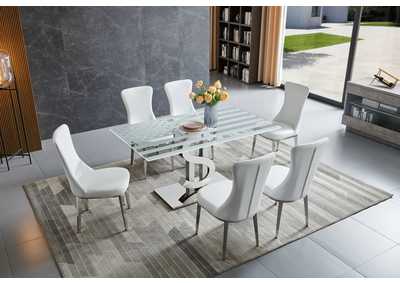 Image for Clear, Grey/Silver American Dream Table 160Cm